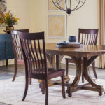 Hannah Chair, Rustic Cherry Wood & 228 Rich Tobacco Stain. Neo Top Table, Curved Edge, Rustic Cherry Wood & 401 Cider Stain. Jamestown Buffet, Maple Wood & 29P Ash Paint. mavin chairs Hannah beauty 03