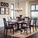 Hartford Chair, Maple Wood, COM Fabric & 230 Onyx Stain. Boat Top Table with two 12" Leaves, Chamfer Edge, Double Norfolk Pedestal, Maple Wood, 104 Seely Stain on the Top & 230 Onyx Stain on the Base. mavin chairs Hartford beauty 09