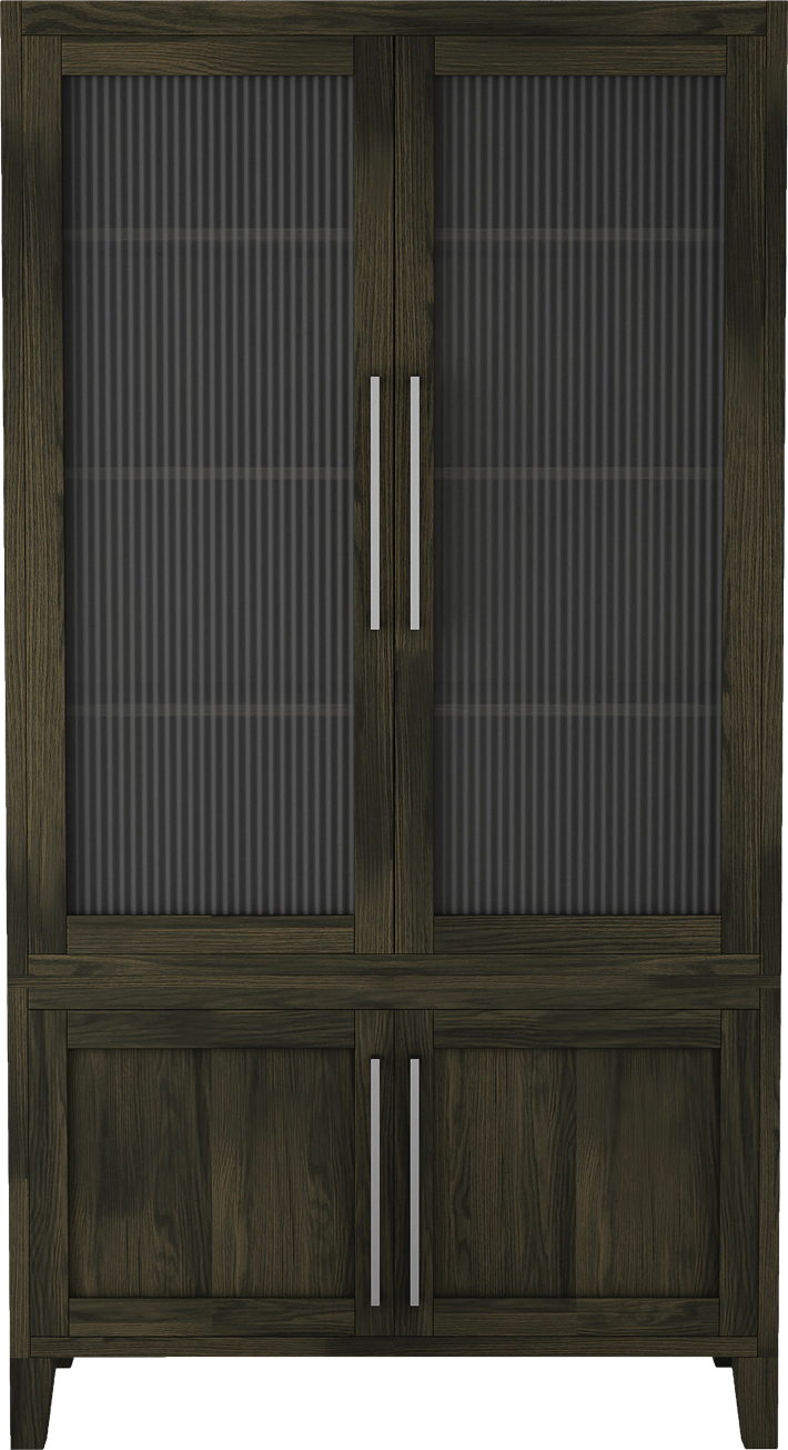 Essex Hutch & Buffet ESSC25HS & ESSC25BS Oak, 317 Gravel Stain & Standard Hardware 625-320SN Optional standard hardware 625-320SBZ (Bronze) or 625-320SN (Silver)