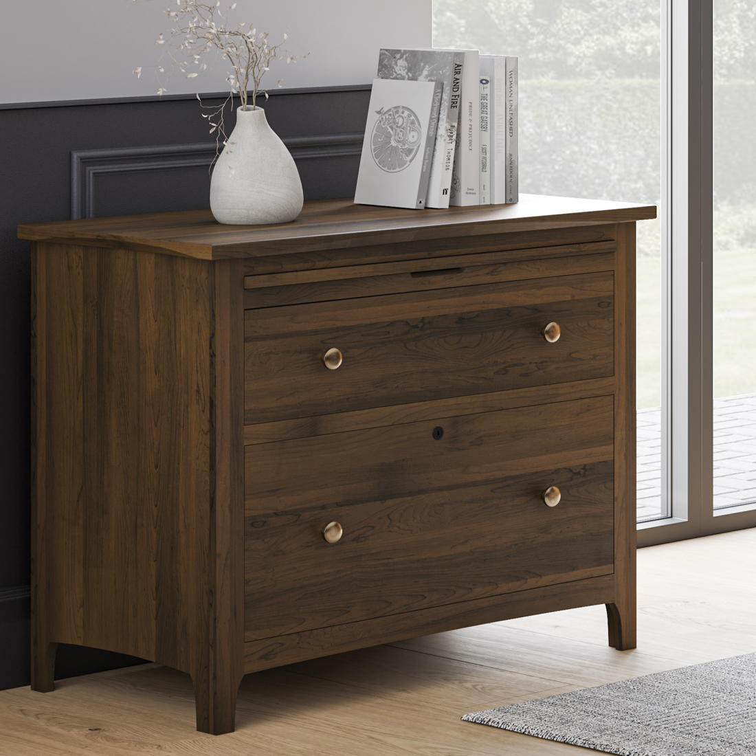 Lateral File Cabinet Maple & 404 Brindle Stain HMO0870B