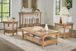 Marco Chairside Table 1 OCA0496A Marco Coffee Table 1 OCA0494C Marco Console Table 2 OCA0490B Marco End Table 2 OCA0492C crafted using rustic cherry with our 400 Belair stain and standard hardware, H076014-SN.